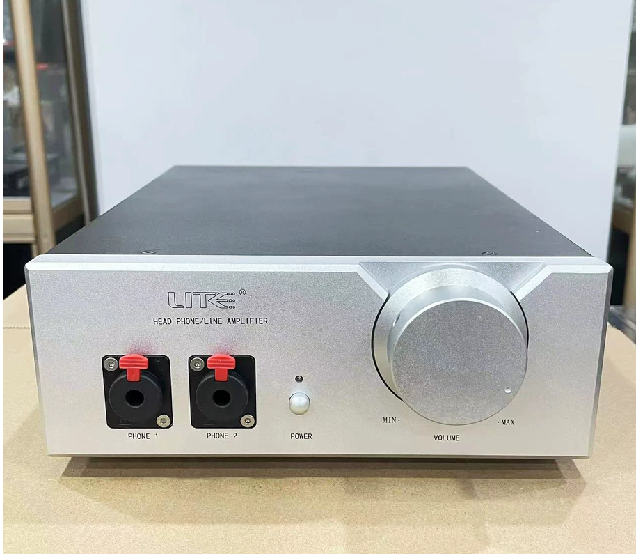 LITE finished No negative feedback field effect transistor  E-100A headphone Amplifier double 6.35mm jacks can push 4Ω-600Ω headphone