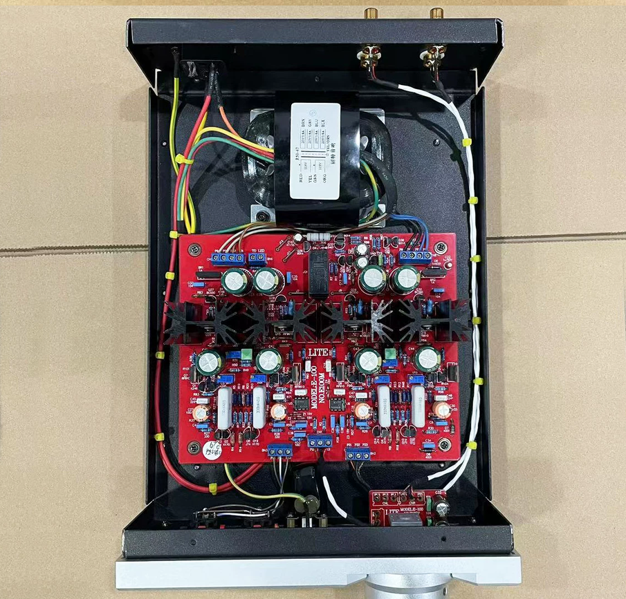 LITE finished No negative feedback field effect transistor  E-100A headphone Amplifier double 6.35mm jacks can push 4Ω-600Ω headphone