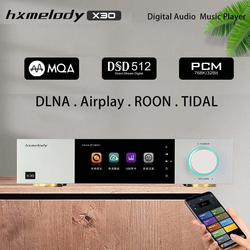 Hxmelody X30 Dual AK4493SEQ DAC Chip Decoder Digital Audio Lossless Mastering Music Player DSD512 Touchscreen HIFI Bluetooth MQA