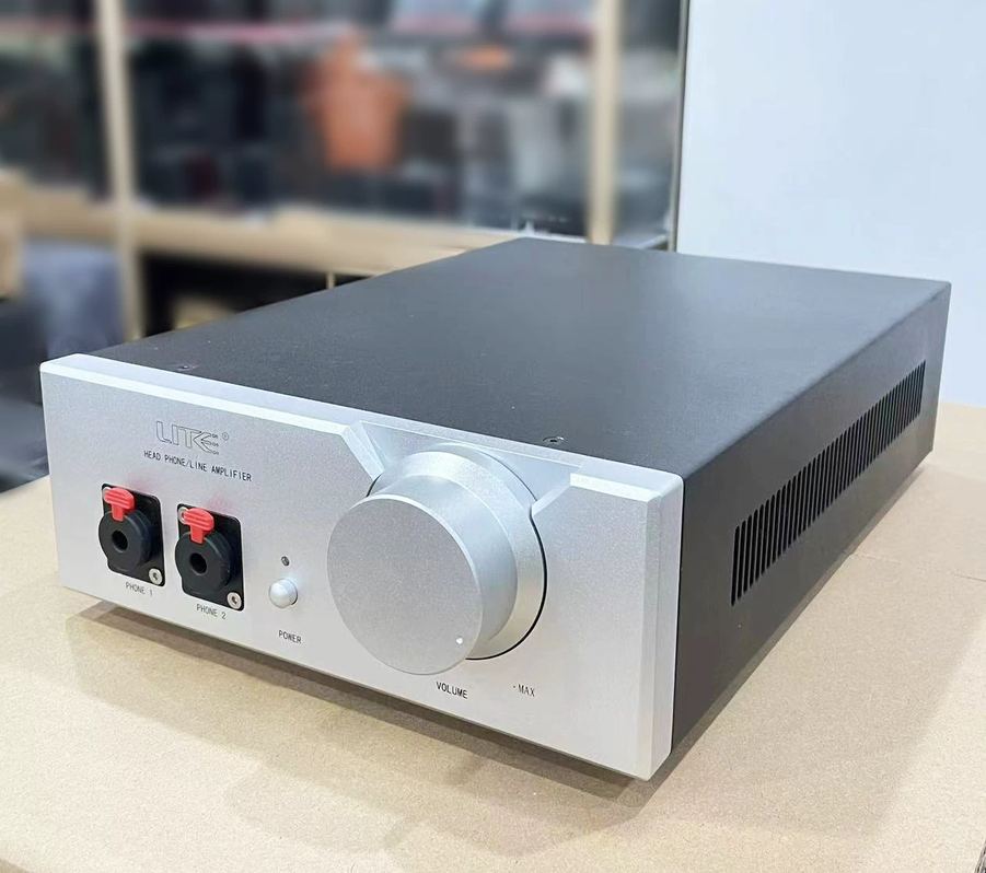 LITE finished No negative feedback field effect transistor  E-100A headphone Amplifier double 6.35mm jacks can push 4Ω-600Ω headphone