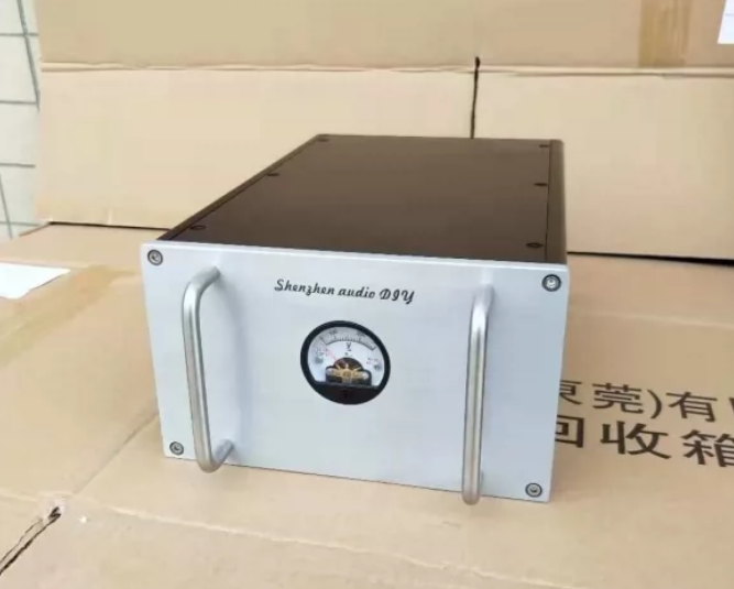 All aluminum power amplifier chassis power supply box preamplifier install VU meter housing W202mm*H120mm*D311mm
