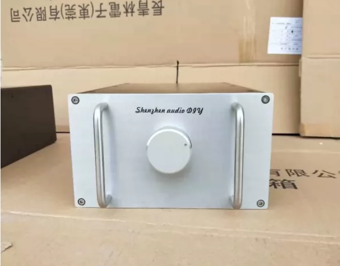All aluminum power amplifier chassis power supply box preamplifier install VU meter housing W202mm*H120mm*D311mm