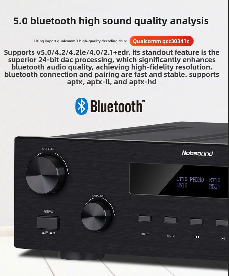 latest Nobsound/ PM10 high-fidelity amplifier home HiFi professional Bluetooth HIFI digital amplifier