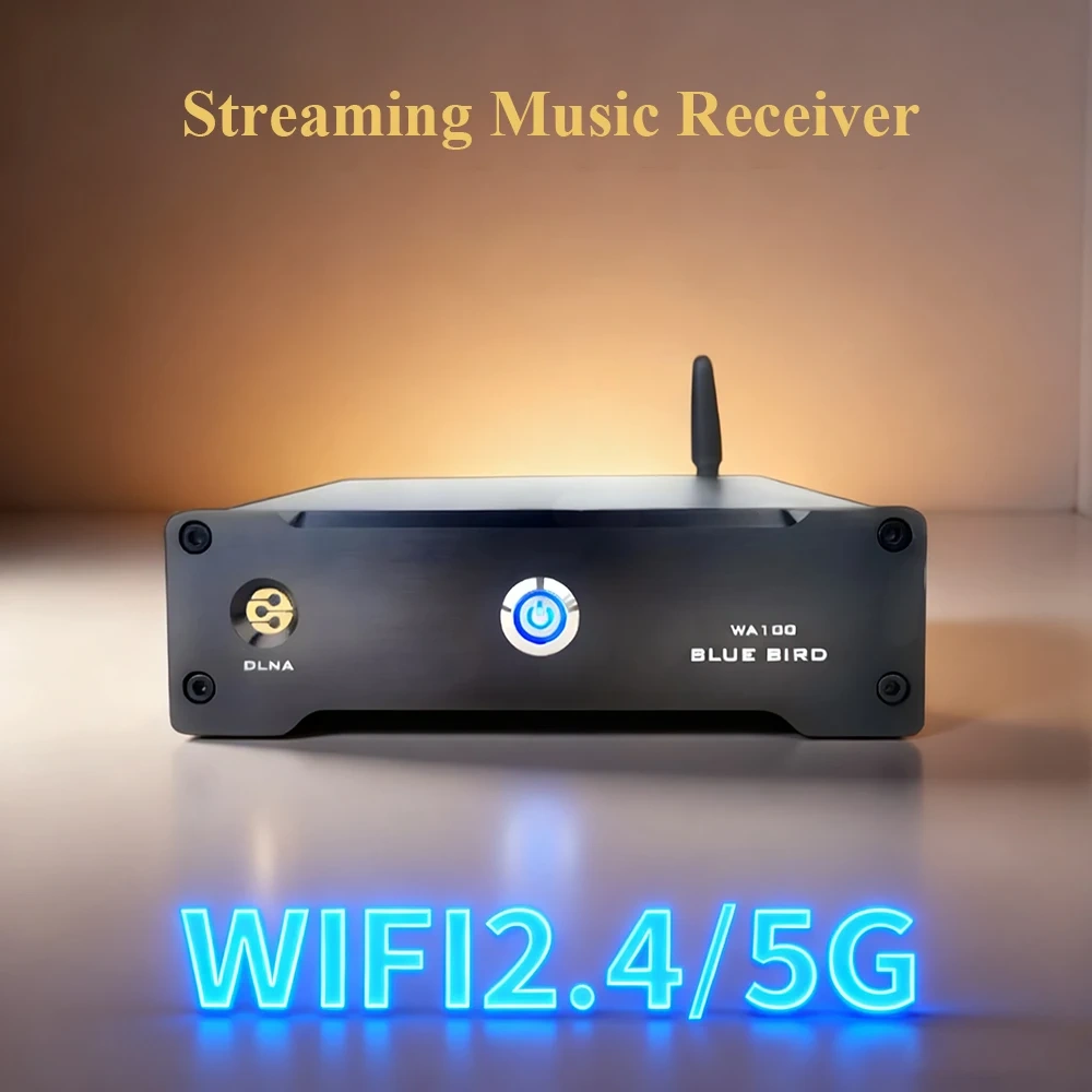 W100 Streaming Audio Player Wi-Fi Network Player AirPlay Casting & Screen Mirroring Built-in Roon, ES9039Q2M DAC Built-in