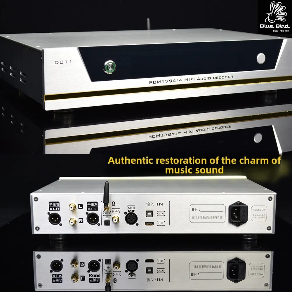 BREEZE 2027 New Bluebird Flagship DC11 Music HIFI Decoder 4 Pieces PCM1794 Bluetooth 5.4 Super CD Dynamic Dual Transformer