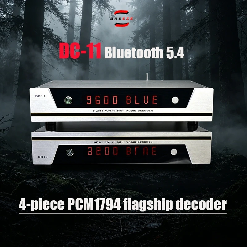 BREEZE 2027 New Bluebird Flagship DC11 Music HIFI Decoder 4 Pieces PCM1794 Bluetooth 5.4 Super CD Dynamic Dual Transformer