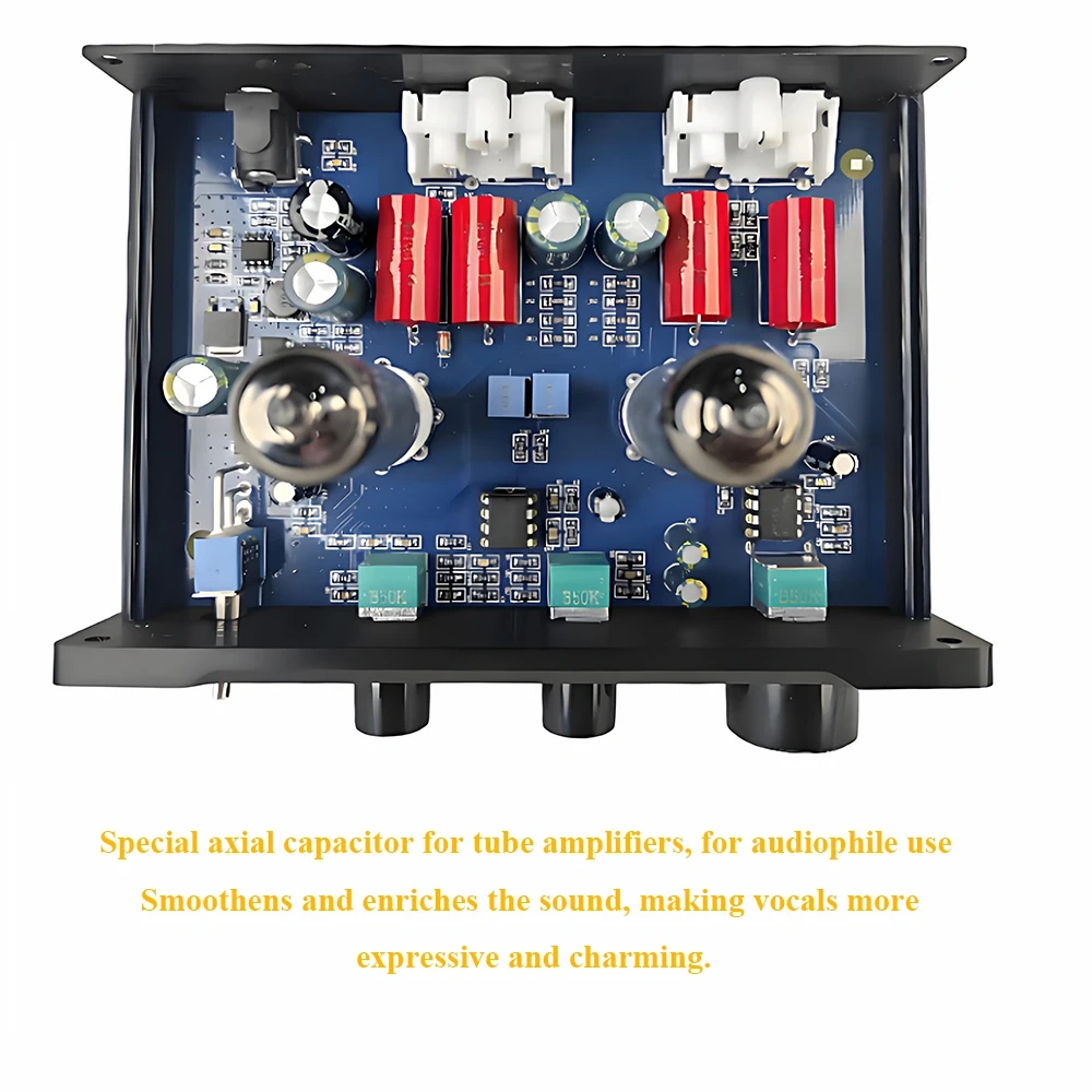 D200 Vacuum Tube Preamplifier 6J1 6K4 Vacuum Tubes Treble and Bass Adjustment Dual NE5532 Op Amp Chips HIFI Preamplifier