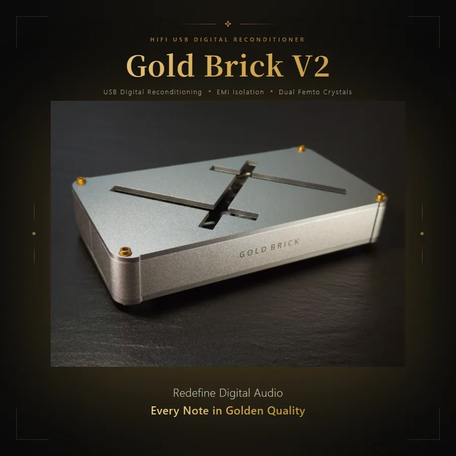 Femtosecond Crystal USB Isolation with Data Regeneration HiFi Dedicated，Gold Brick V2