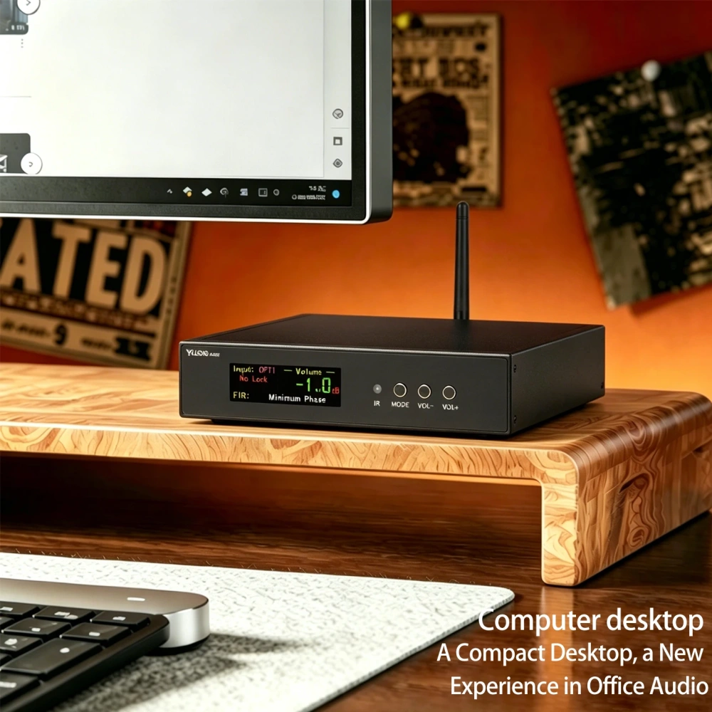 YJCO DA39S Balanced Audio DAC Decoder HiFi Audiophile-Grade Bluetooth Lossless Decoder Preamplifier Dual-Chip ES9039Q2M Home Use