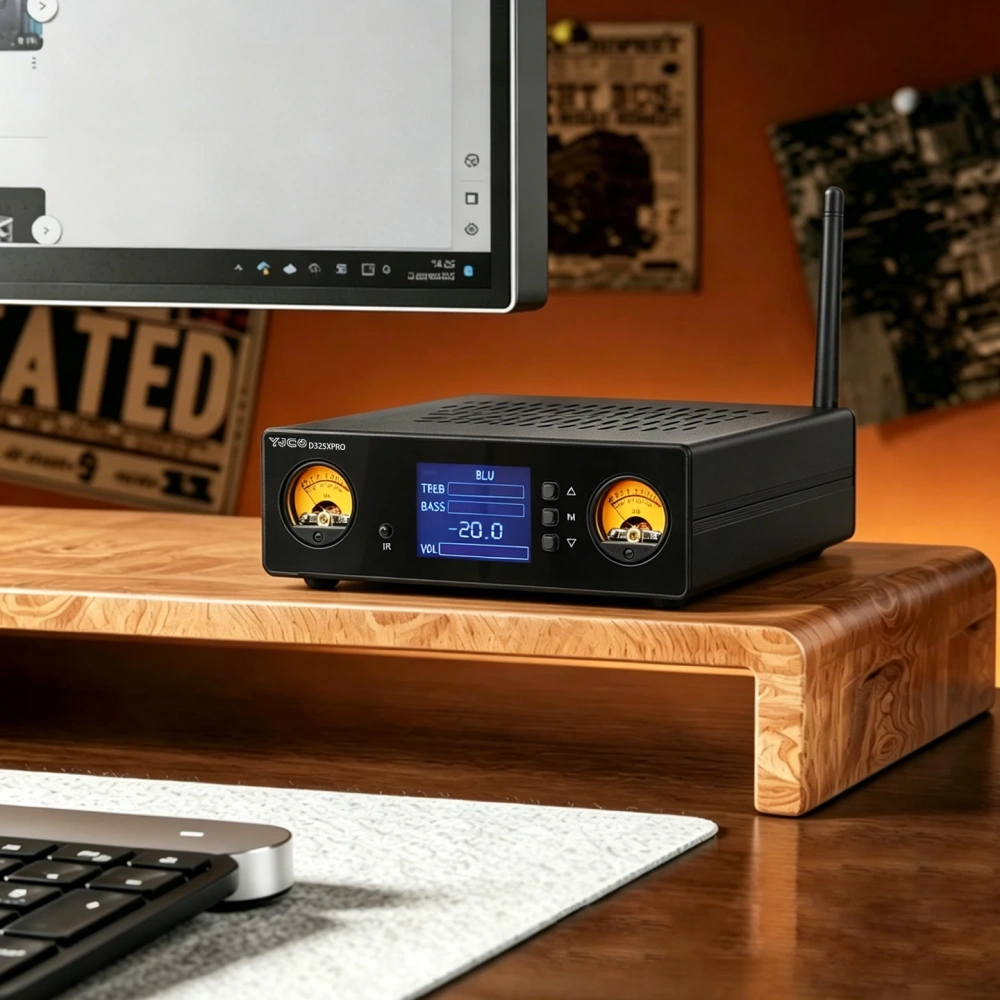YJCO D325XPRO High-power TPA3255 Dual-channel Balanced HiFi Digital Remote Control Power Amplifier USB Bluetooth LDAC Home Theat
