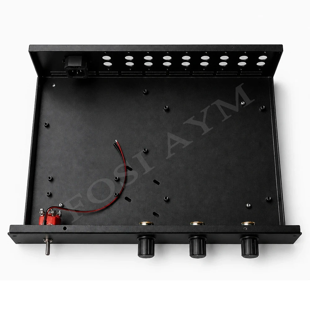 FOSI AYM 330x110x200mm Tube Amplifier Chassis DIY HiFi Point-to-Point Wiring Vacuum Tube Audio Preamplifier Enclosure