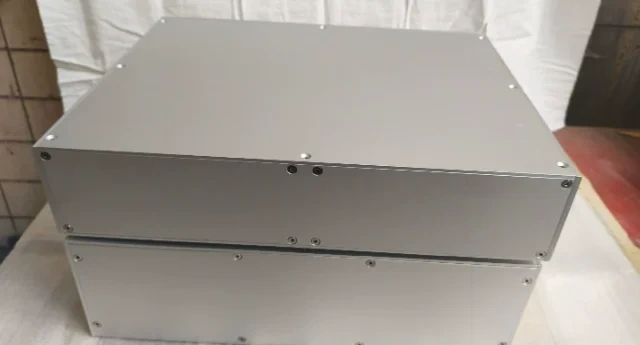 Brand New Full Aluminum Amplifier Case Power Supply Box, Blank Un‑Drilled No Hole DIY HiFi Audio Chassis Shell