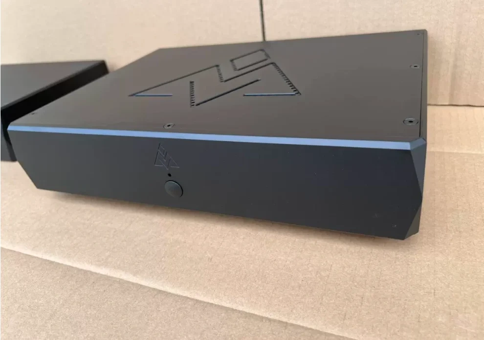 Black clock style All aluminum amplifier chassis / Preamplifier case / AMP Enclosure DIY box (350 *70*260mm)