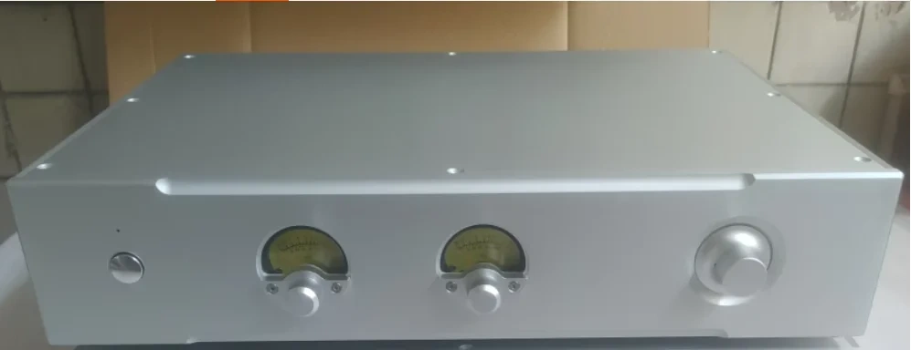 45MM VU instrument All aluminum amplifier chassis / Preamplifier case / AMP Enclosure DIY box (430 *90*358mm)