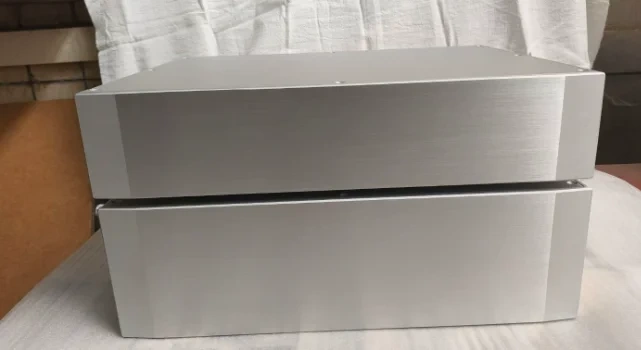 Brand New Full Aluminum Amplifier Case Power Supply Box, Blank Un‑Drilled No Hole DIY HiFi Audio Chassis Shell