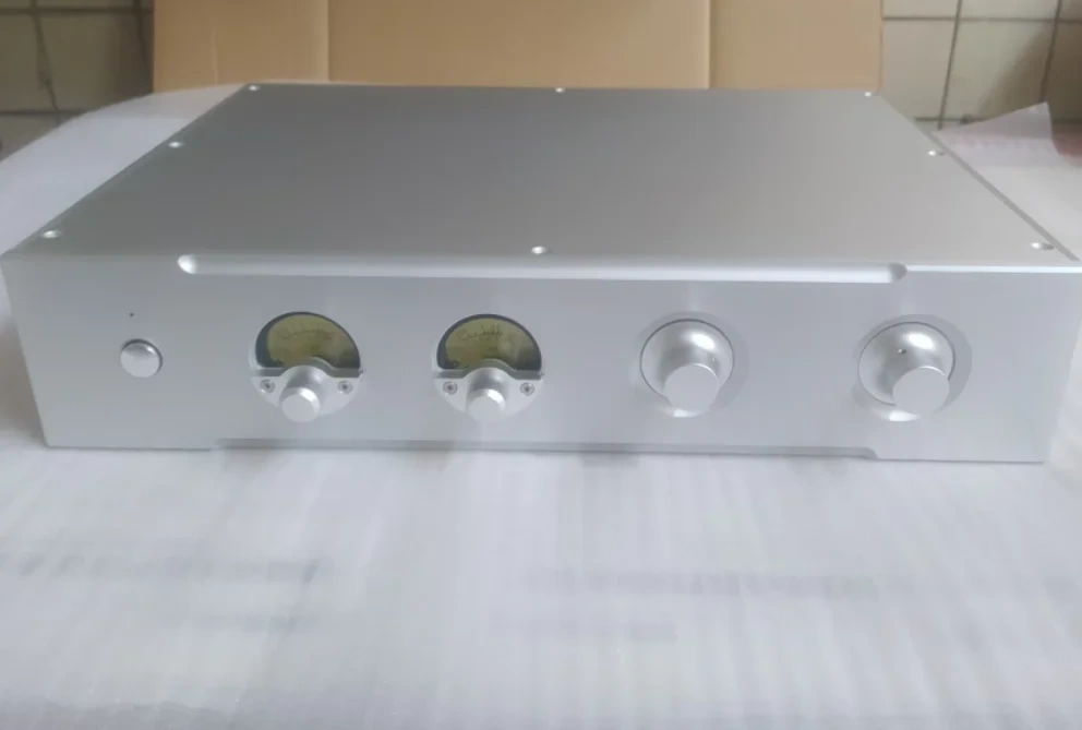 45MM VU instrument All aluminum amplifier chassis / Preamplifier case / AMP Enclosure DIY box (430 *90*358mm)
