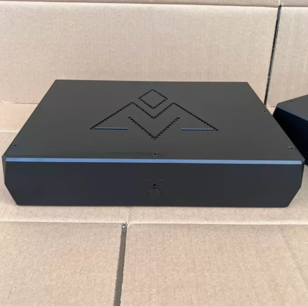 Black clock style All aluminum amplifier chassis / Preamplifier case / AMP Enclosure DIY box (350 *70*260mm)