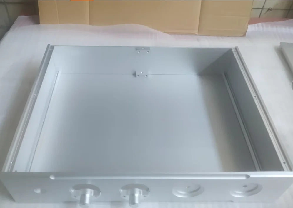 45MM VU instrument All aluminum amplifier chassis / Preamplifier case / AMP Enclosure DIY box (430 *90*358mm)