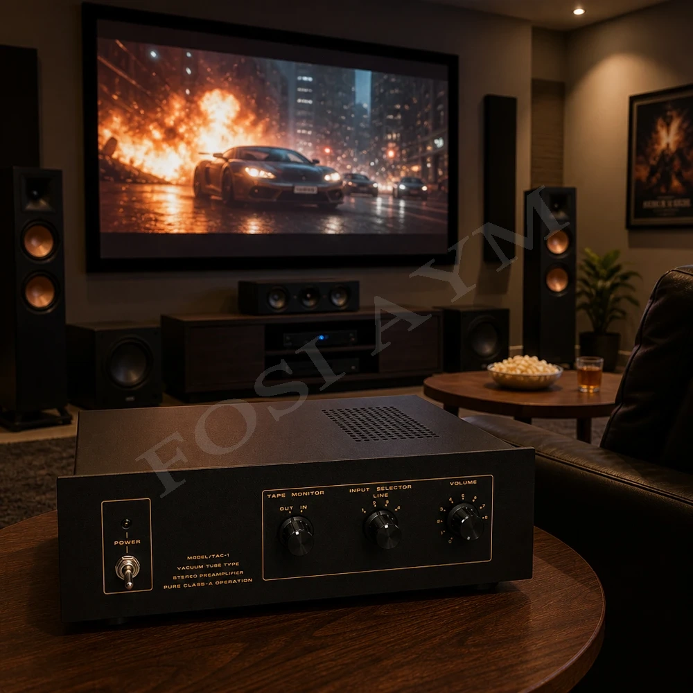 FOSI AYM 330x110x200mm Tube Amplifier Chassis DIY HiFi Point-to-Point Wiring Vacuum Tube Audio Preamplifier Enclosure