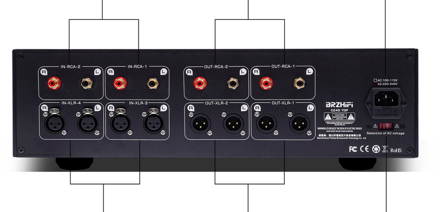 NEW arrive latest BRZHFI Accuphase C245-TOP Balanced Preamplifier Tone Version Medium low high tone adjustment 4 input 4 output 20DB