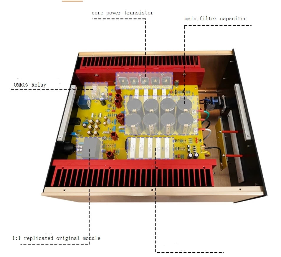 BRZHIFI Reproduction of FM711MK2 High power 280W split type fully balanced power amplifier
