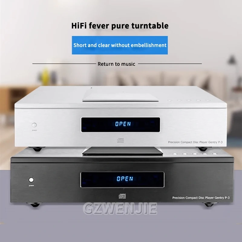 P-3 Pure Turntable Fever High-fidelity CD Player Top-mounted TCXO Constant Temperature Clock HIFI Turntable Push-cover Design