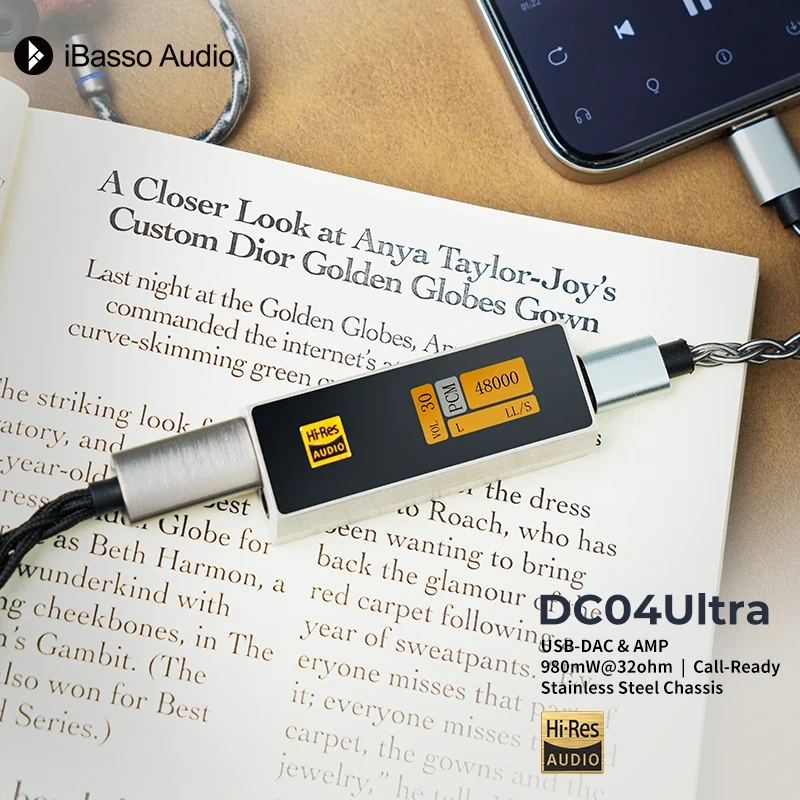 IBasso Jr. DC04 Ultra Portable Mobile Phone Decoder Amplifier DAC USB 4.4mm Headphone IEM AMP
