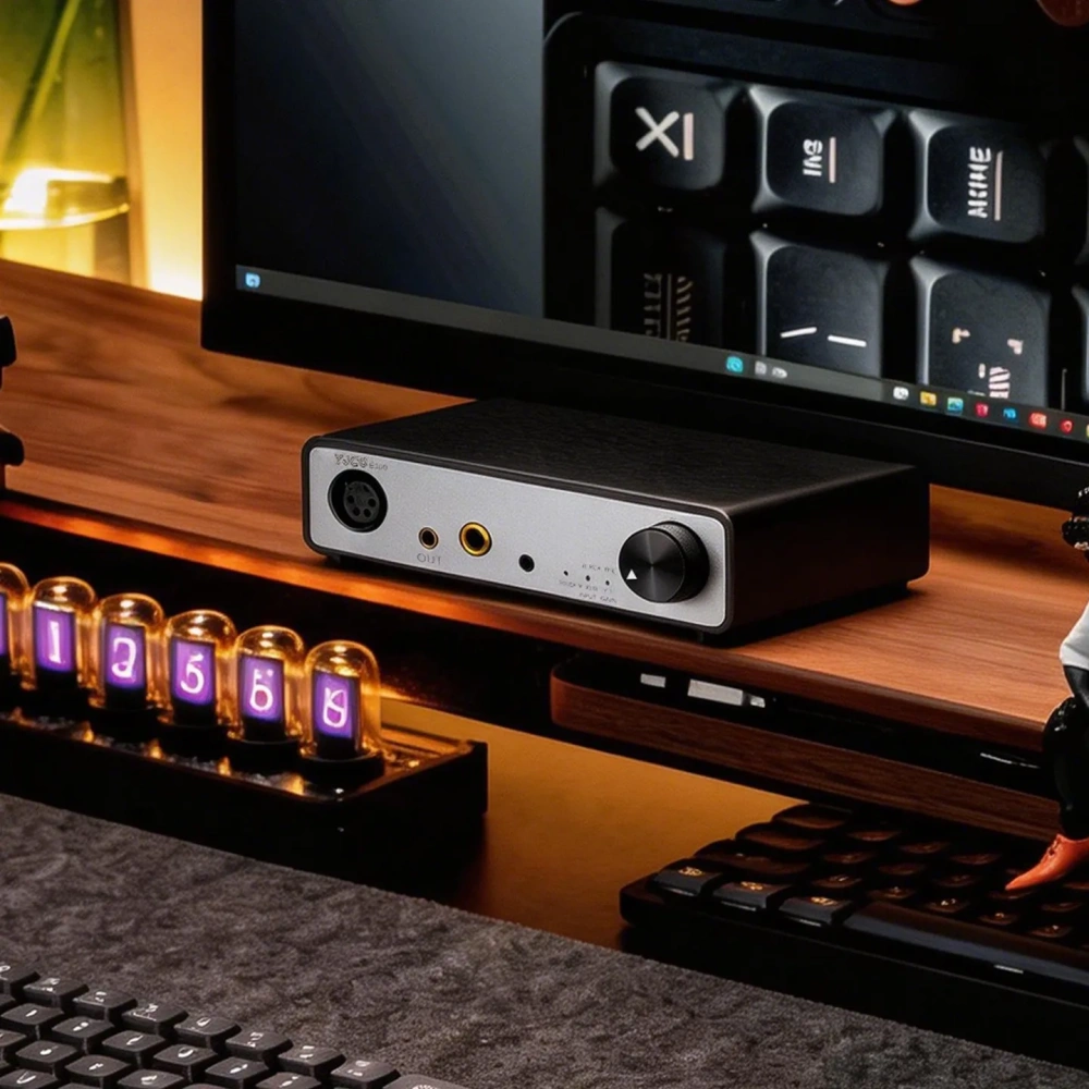 YJCO HiFi Balanced Headphone Amplifier TPA6120A2*2 Chip 4.4/3.5/6.35/XLR Output DC12V, Audiophile Desktop Balanced Amp E300