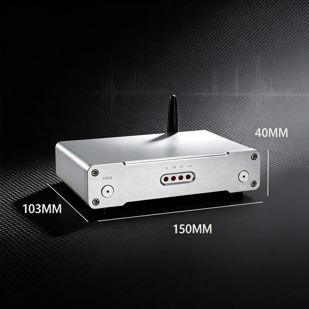 YJCO ES9038 Q2M DAC Decoder XMOS316 USB Bluetooth QCC3034 Optical Coaxial Audio Receiver Support DSD256 PCM384kHz DAC9