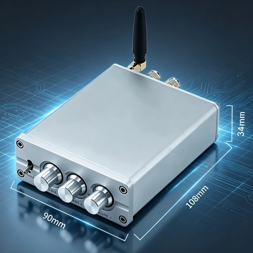 YJCO D100B Dual Core Power Amplifier TPA3116 High-power 100W 2.0 Hifi Digital Bluetooth 5.0 with Treble Bass Control Home Audio