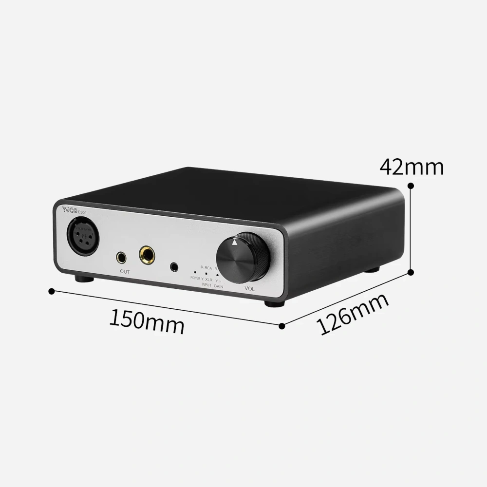 YJCO HiFi Balanced Headphone Amplifier TPA6120A2*2 Chip 4.4/3.5/6.35/XLR Output DC12V, Audiophile Desktop Balanced Amp E300