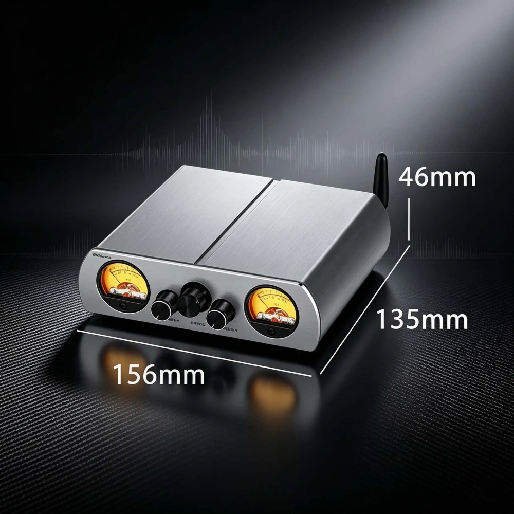 YJCO TPA3223 200W×2 Digital Power Amplifier Bluetooth 5.1 APTX HD HIFI Stereo Audio Amp With Dual VU Meter for Passive Speaker