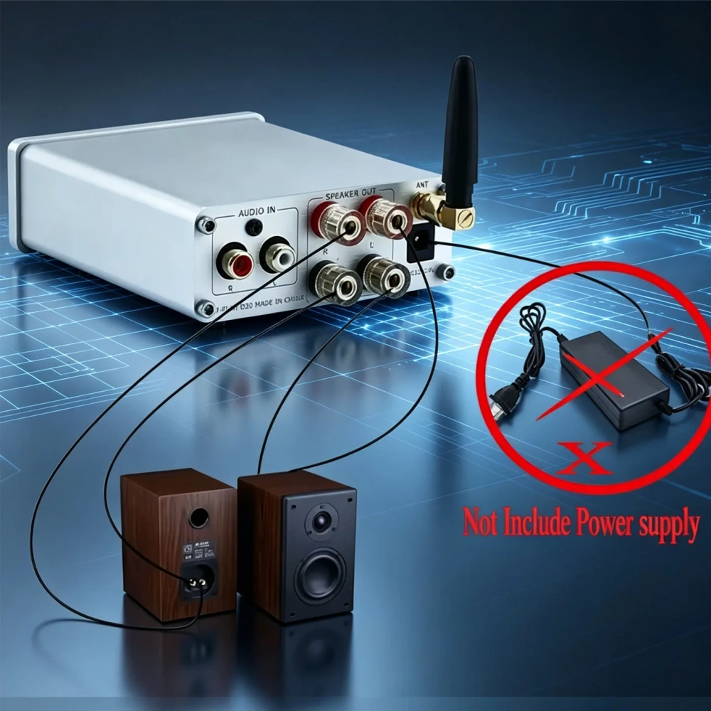 YJCO D100B Dual Core Power Amplifier TPA3116 High-power 100W 2.0 Hifi Digital Bluetooth 5.0 with Treble Bass Control Home Audio
