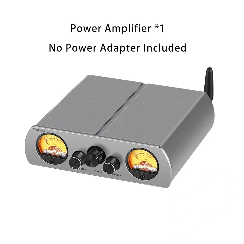 YJCO TPA3223 200W×2 Digital Power Amplifier Bluetooth 5.1 APTX HD HIFI Stereo Audio Amp With Dual VU Meter for Passive Speaker