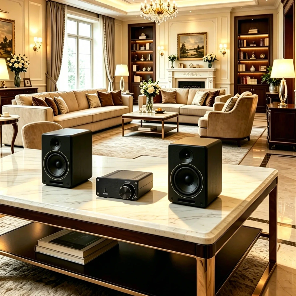 YJCO Digital Mini Power Amplifier TPA3116 HiFi Stereo Amp Audiophile-Grade Class D 2.0 Channel 50Wx2  D50C