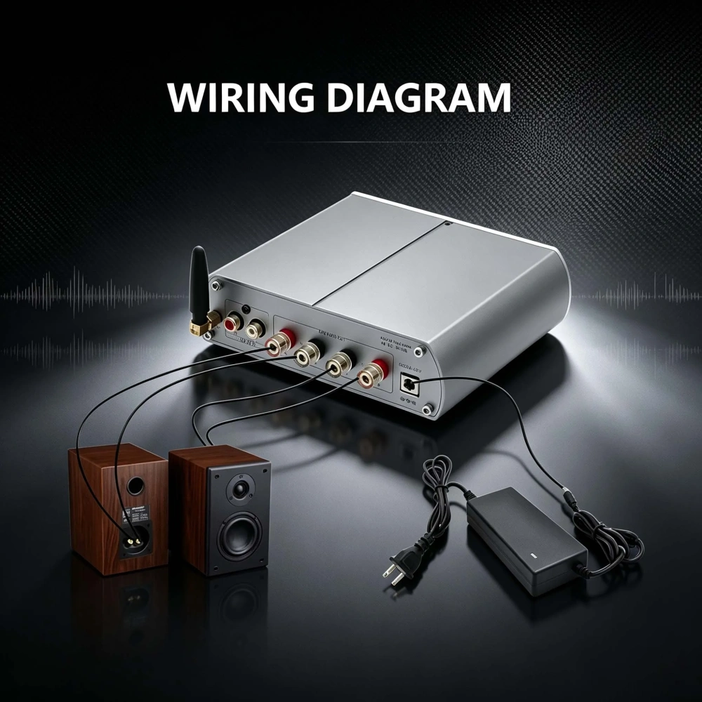YJCO TPA3223 200W×2 Digital Power Amplifier Bluetooth 5.1 APTX HD HIFI Stereo Audio Amp With Dual VU Meter for Passive Speaker