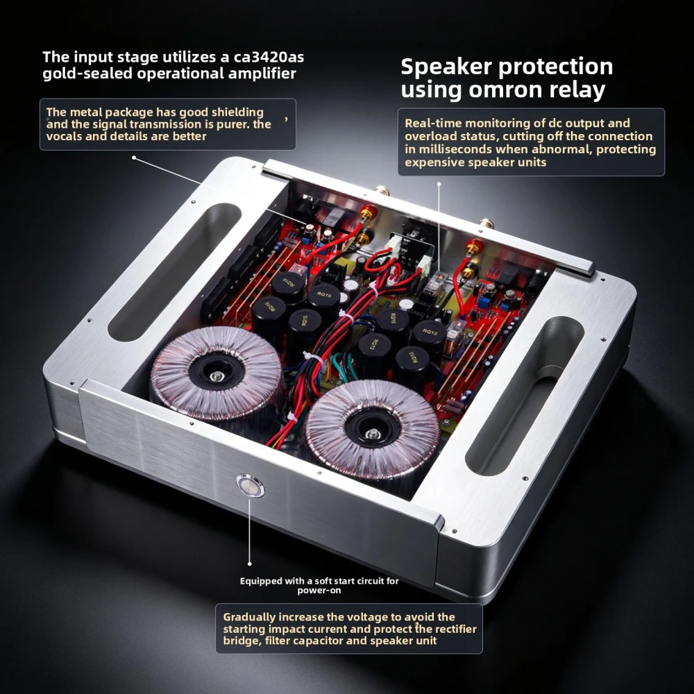 CHN 2027 new BRZHIFI-AMPX-50 home audio power amplifier HiFi stereo amplifier for home speaker fever sound system