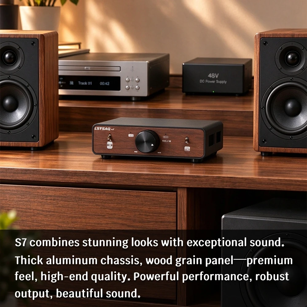 LSYSAQ A7 HiFi Digital Power Amplifier TPA3255 Dual Chip Stereo Class D Amp RCA XLR Input 250W×2 4Ω High Power Home Audio