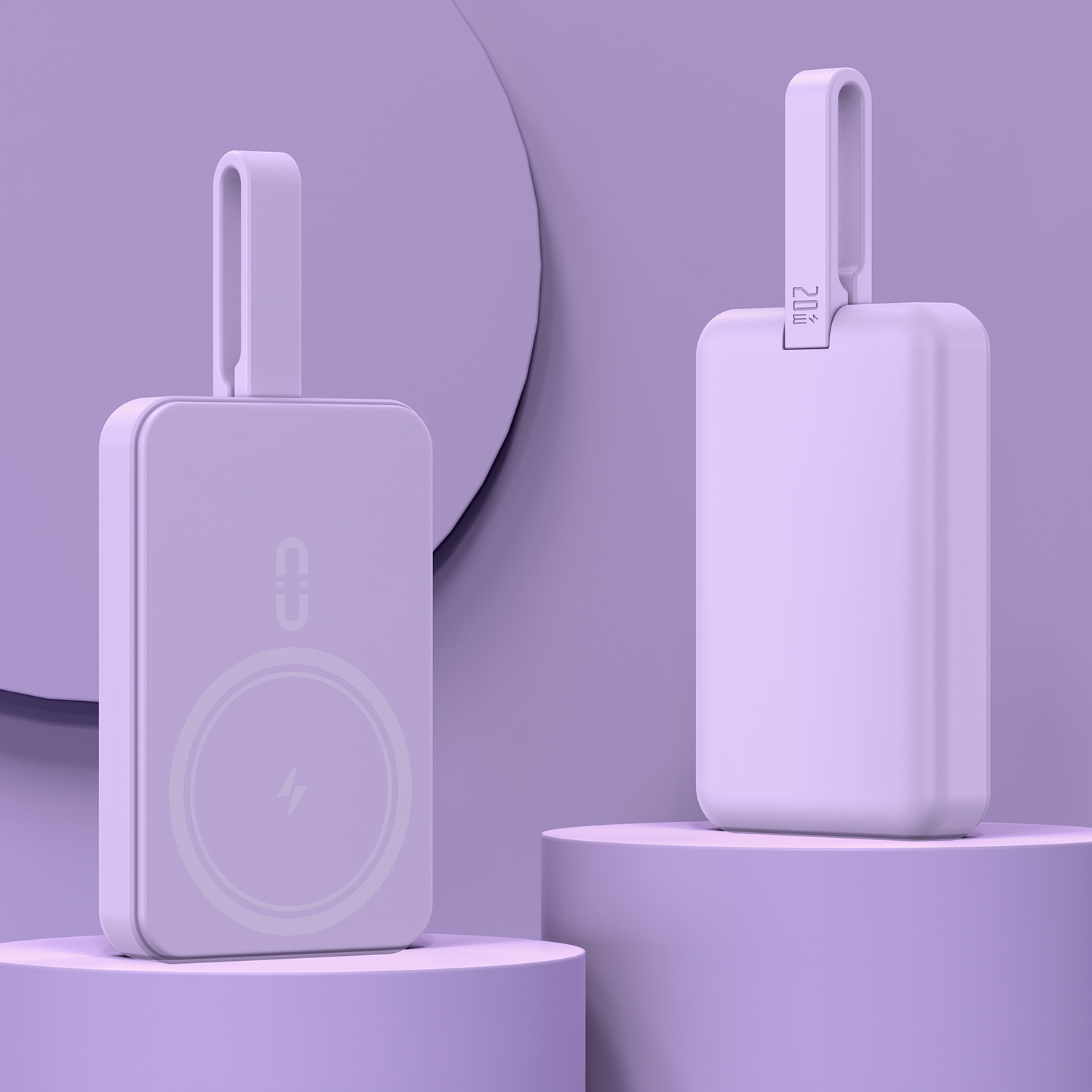Magnetic Wireless Power Bank with Cable