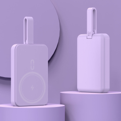 Magnetic Wireless Power Bank with Cable