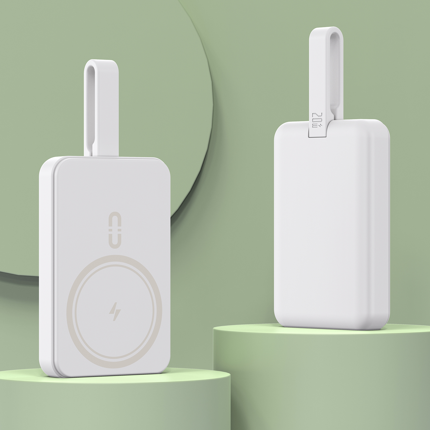 Magnetic Wireless Power Bank with Cable