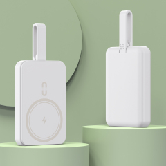 Magnetic Wireless Power Bank with Cable