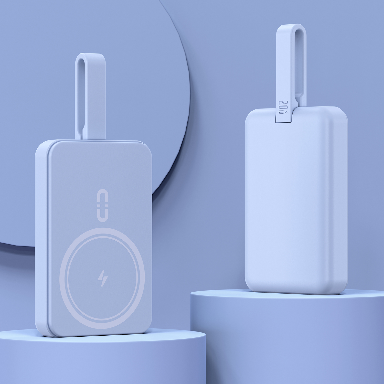 Magnetic Wireless Power Bank with Cable