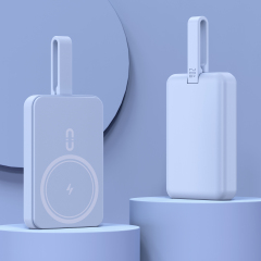 Magnetic Wireless Power Bank with Cable