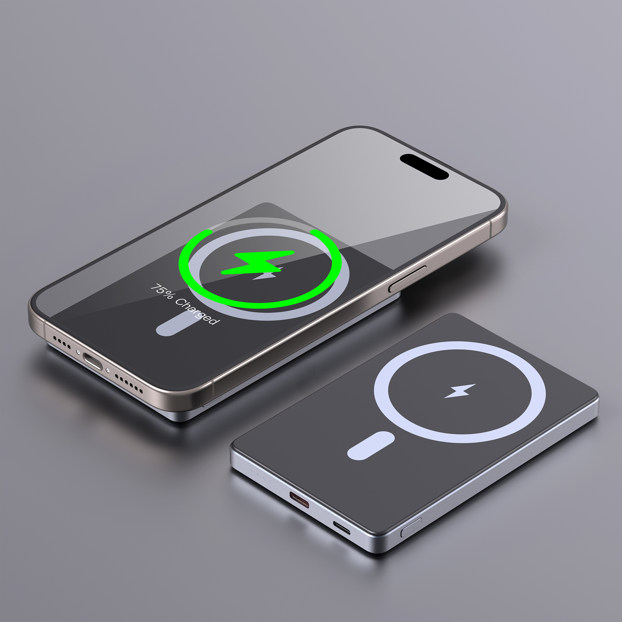 Thinnest Aluminum Alloy Magnetic Wireless Power Bank