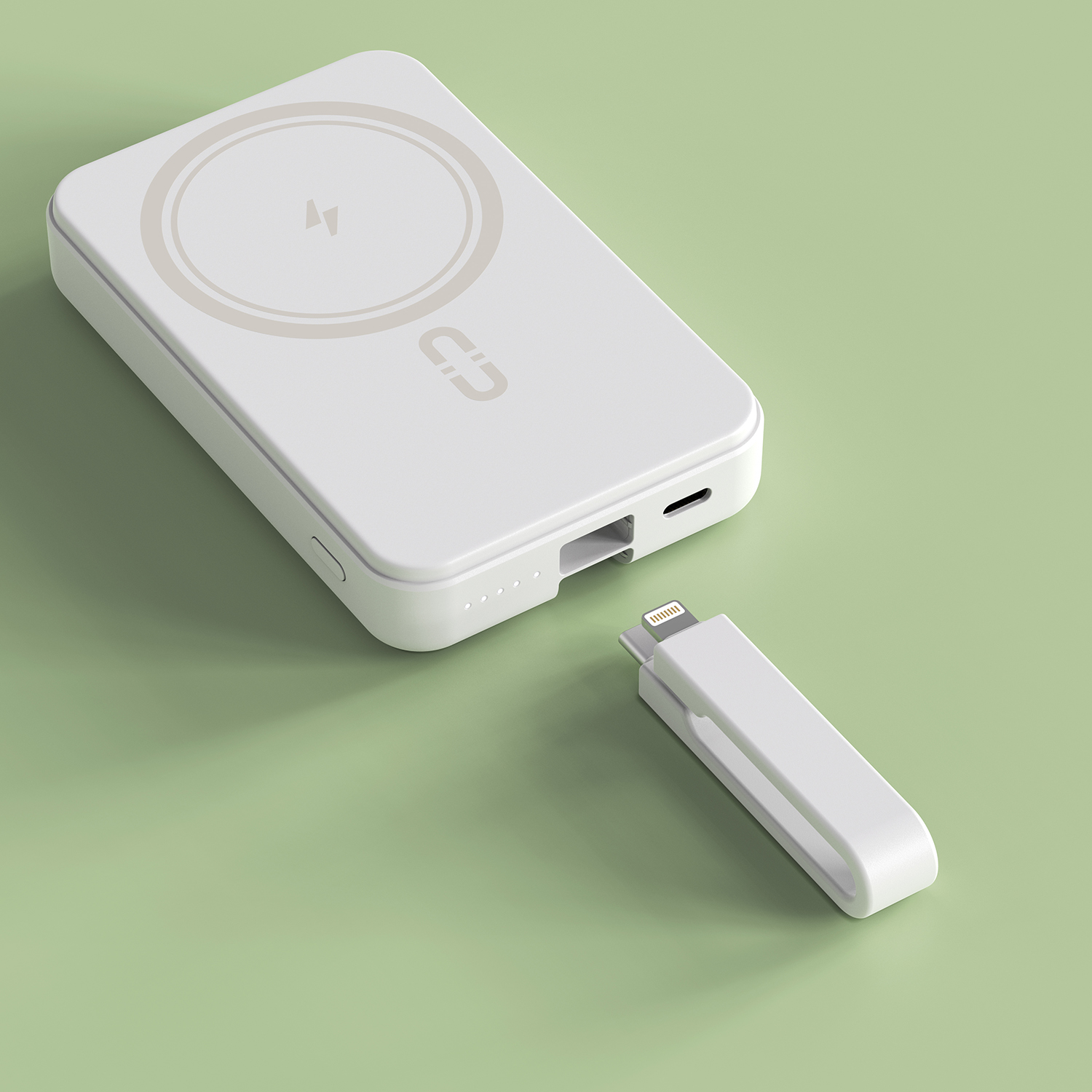 Magnetic Wireless Power Bank with Cable