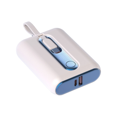 22.5W max Fast-charging Mini Power Bank with Built-in Cable