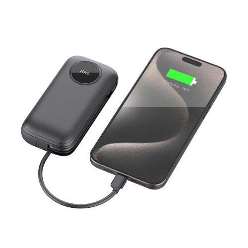 22.5W max Fast-charging Power Bank with Built-in Cables