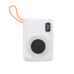 22.5W max Fast-charging Mini Power Bank with Built-in Cables