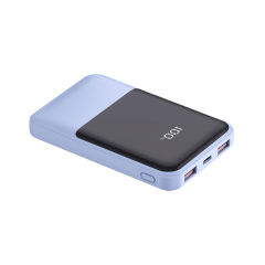 22.5W Fast-charging Slim Power Bank with Built-in Cables